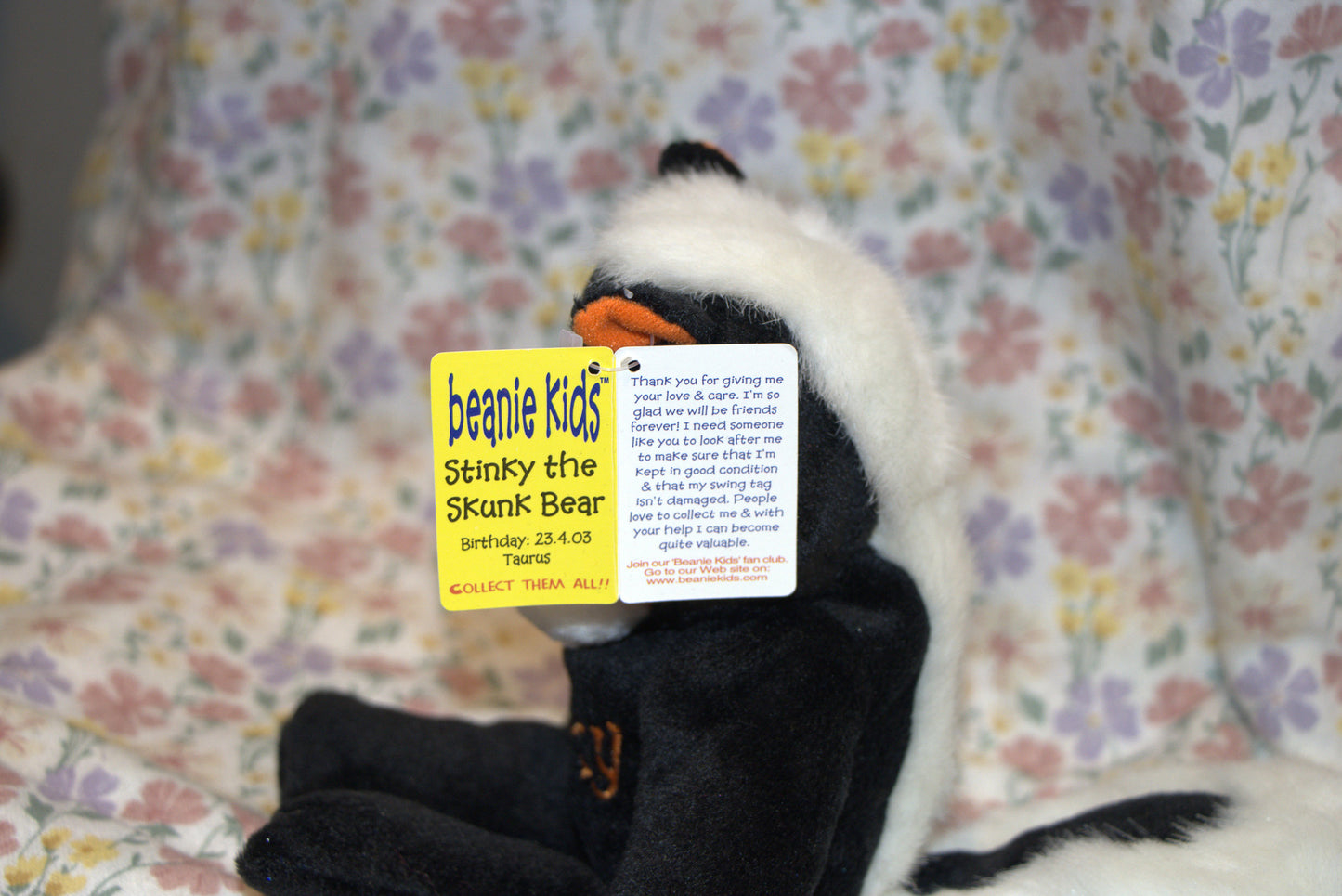 Stinky the Skunk Bear Beanie Kid 23rd April 2003 Taurus