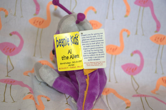 Al The Alien Bear Collectible Skansen Beanie Kid Excellent Condition