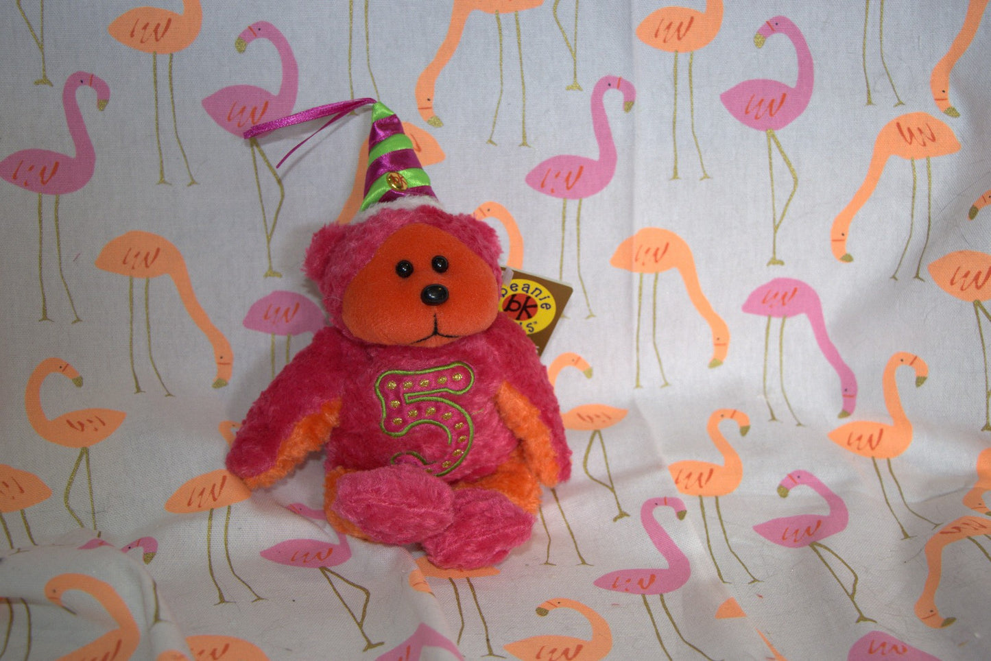 Celebrate The 5th Birthday Bear Collectible Skansen Beanie Kid Excellent Cond