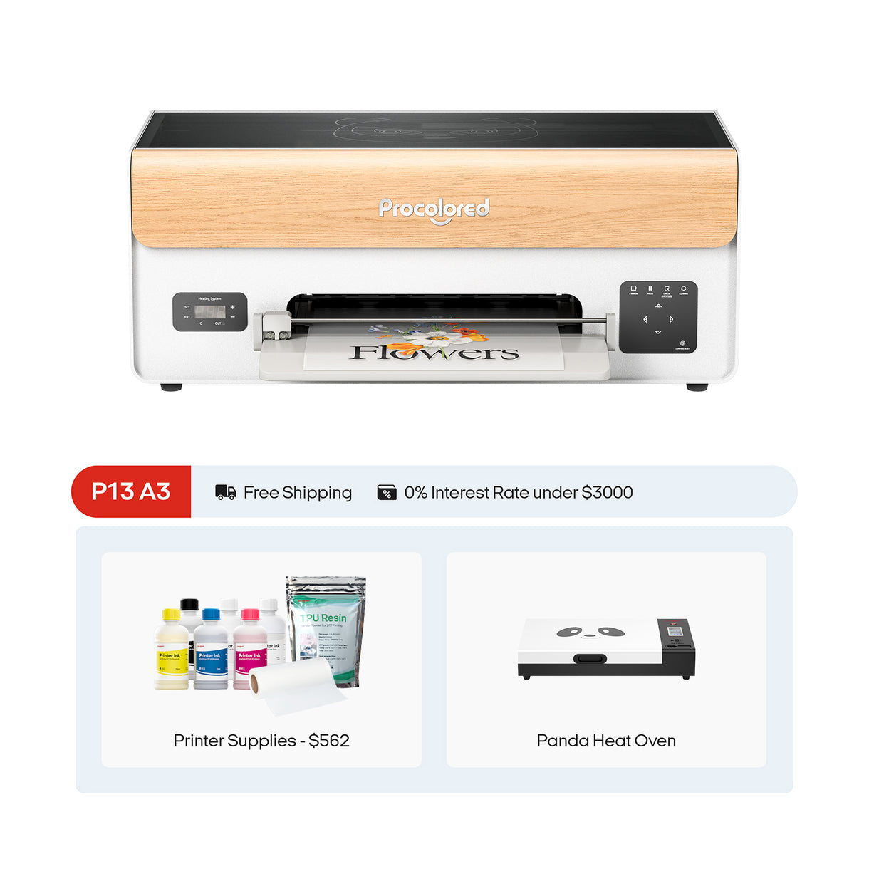 P13 Panda DTF Printer A3 XP600 and Oven by Procolored