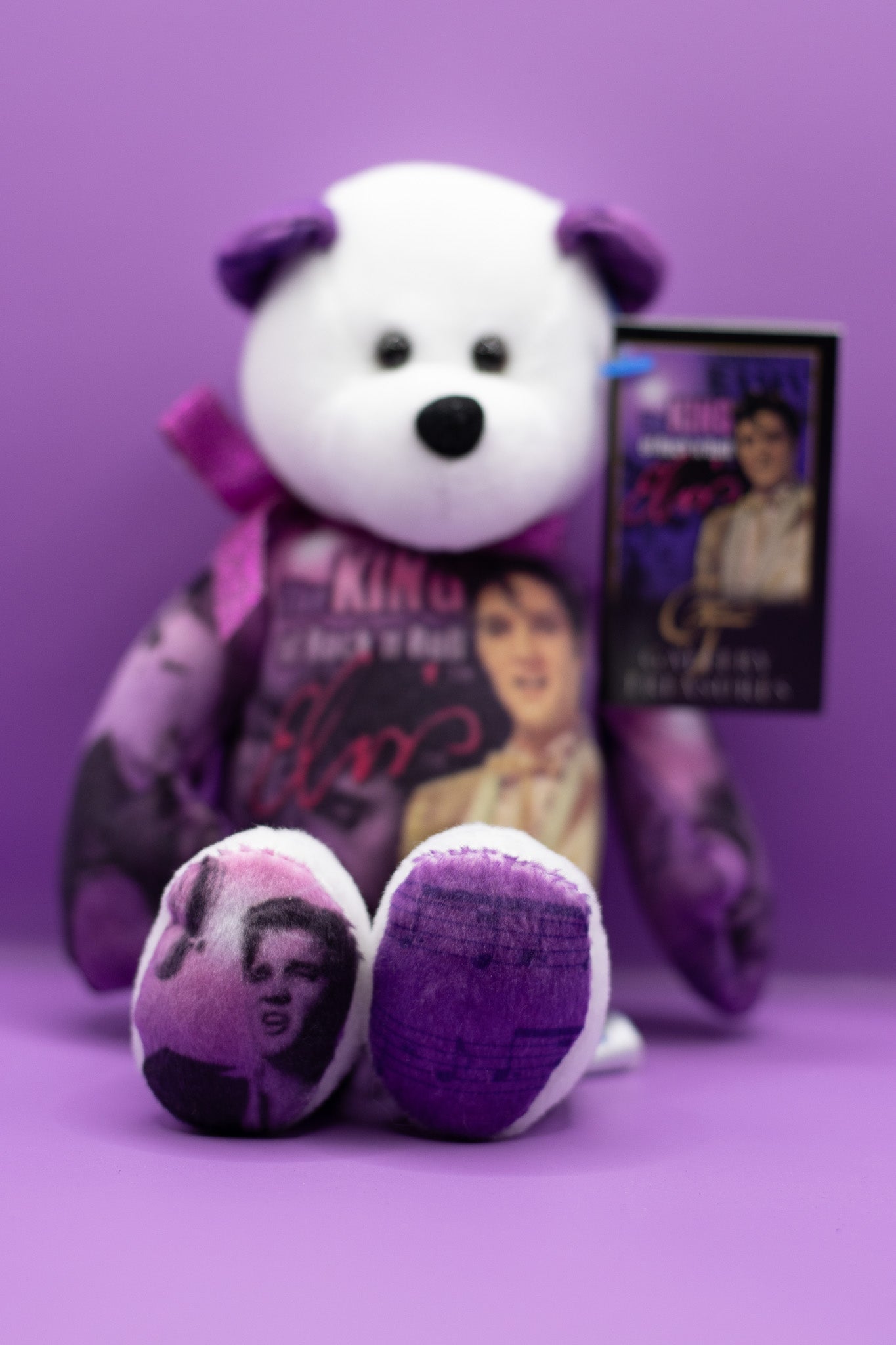 Elvis Presley The King Of Rock N Roll Collectible Beanie Bear Excellent Cond 23cm