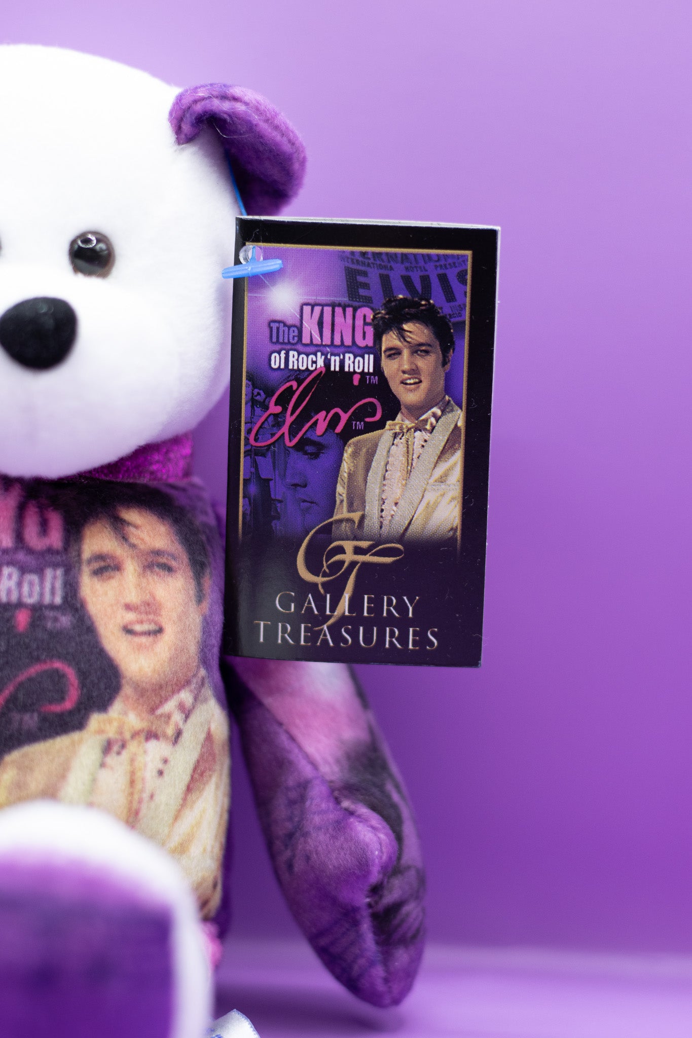 Elvis Presley The King Of Rock N Roll Collectible Beanie Bear Excellent Cond 23cm