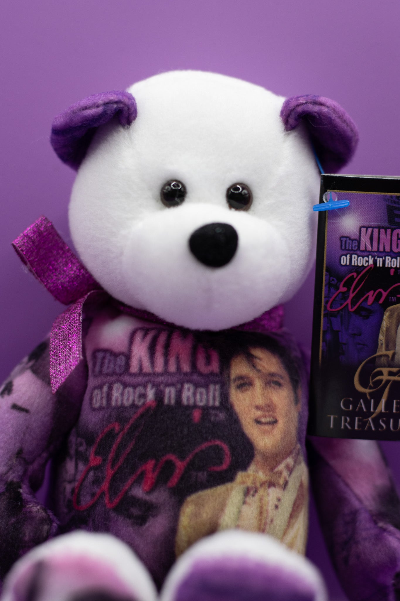 Elvis Presley The King Of Rock N Roll Collectible Beanie Bear Excellent Cond 23cm