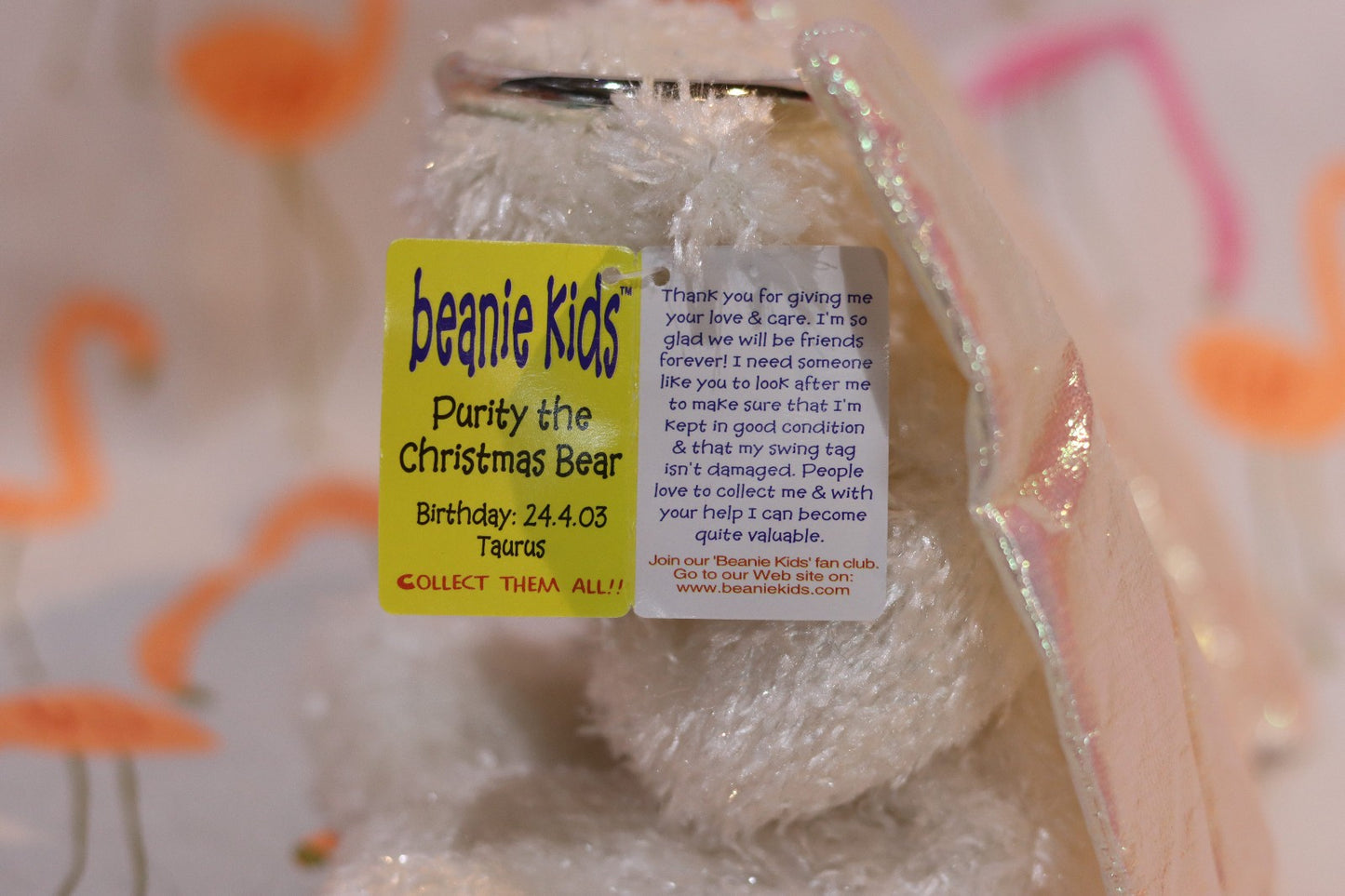 Purity the Christmas Bear Beanie Kid 24th April 2003 Taurus