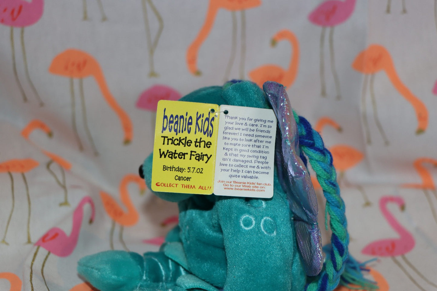 Trickle the Water Fairy Bear Beanie Kid 5th July 2002 Cancer