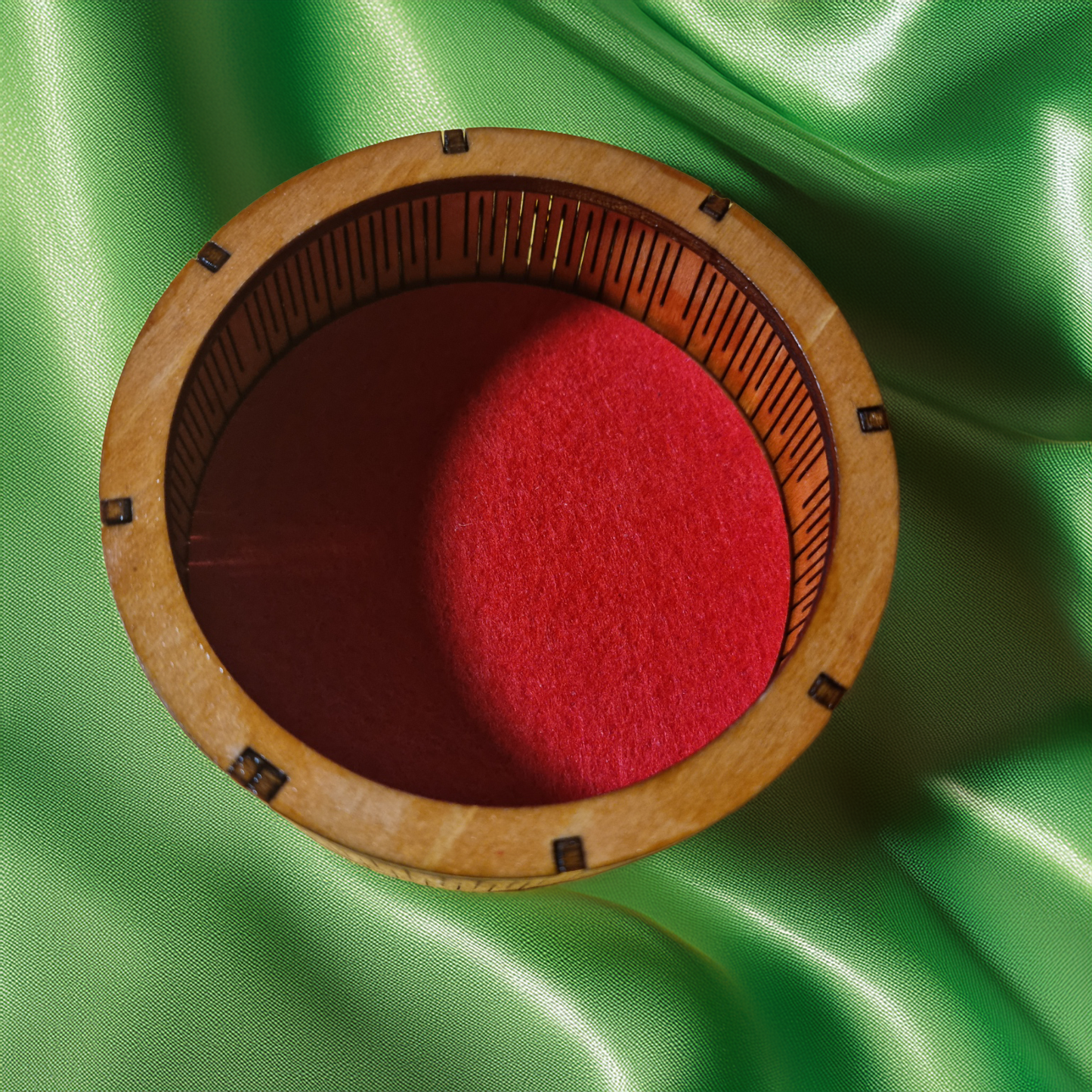 Trinket Jewellery Box Laser Cut And Hand Finished In Basswood And French Polish