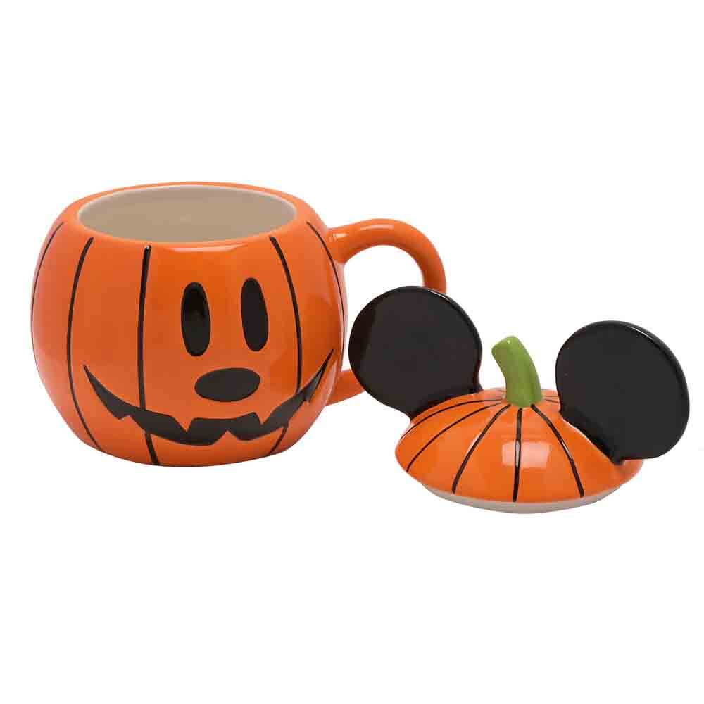 Halloween Mickey Pumpkin Mug With Lid - Disney Gifts