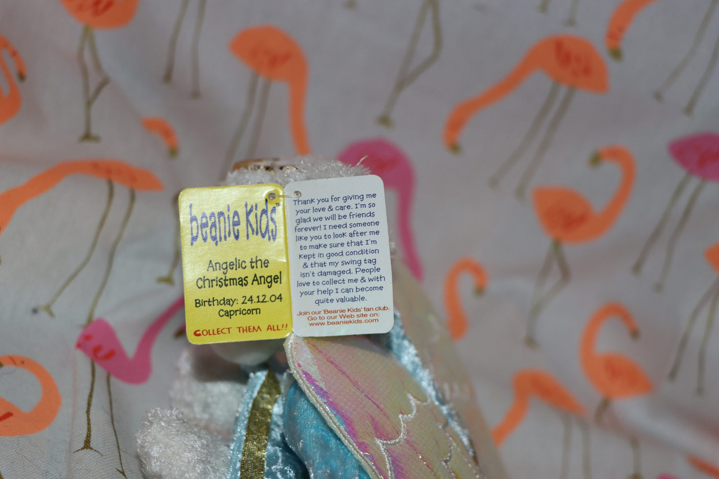 Angelic The Christmas Angel Bear Collectible Skansen Beanie Kid Excellent Cond